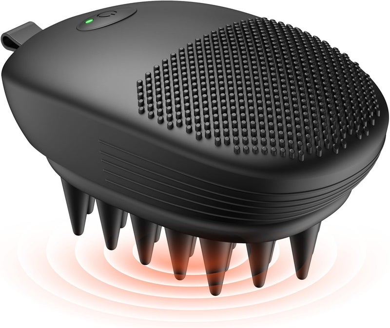 EKZ Sonic Vibrating Scalp Massager Shampoo Brush: Electric Silicone Hair Scrubber for Deep Scalp Clean, Dandruff Removal, Exfoliation, Stress Relief & Hair Growth –Suitable for Women, Men, Kids & Pets - Image 1